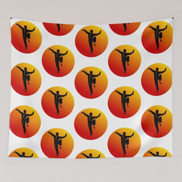 Item preview, student practicing karate moves at the dojo - martial art designed and sold by MrCreativeArts.