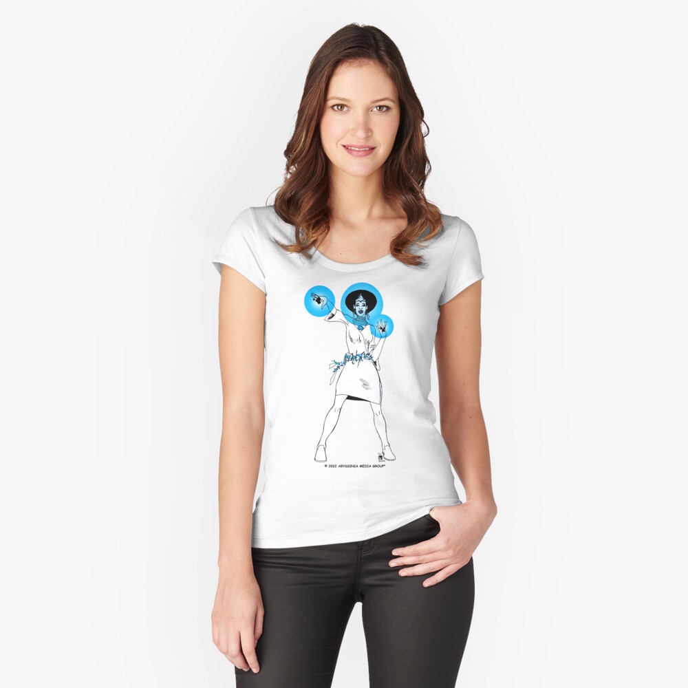 Item preview, Fitted Scoop T-Shirt designed and sold by cjjuzang.