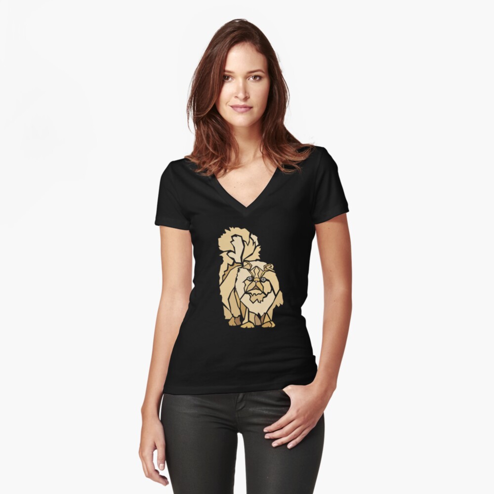 Item preview, Fitted V-Neck T-Shirt designed and sold by petloverswag.