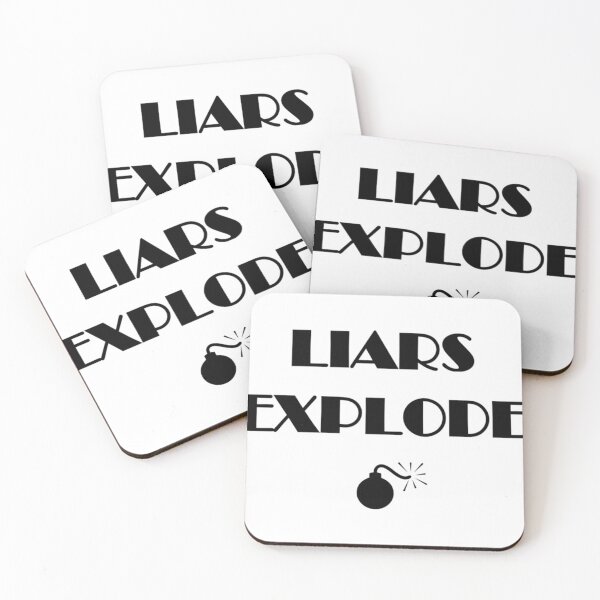 Item preview, Liars Explode Funny Sayings Quote Typography     designed and sold by MotoyashWeston.