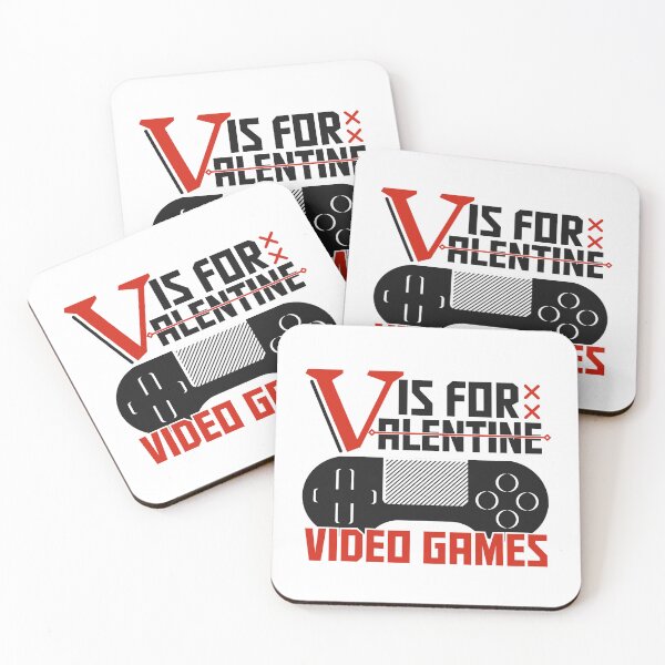 Item preview, V is for Video Games, Funny Valentine designed and sold by SoonSeen.