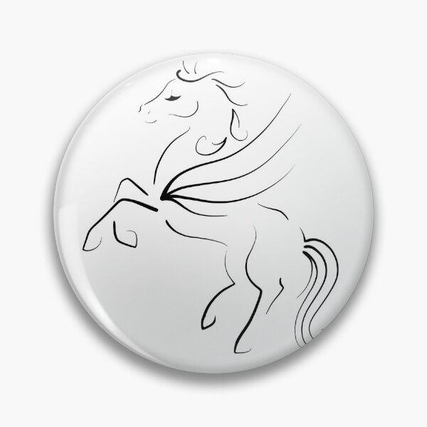 Artikelvorschau, Elegante Pegasus-Kontur mit Wimpern entworfen und verkauft von Lady-Lilac.