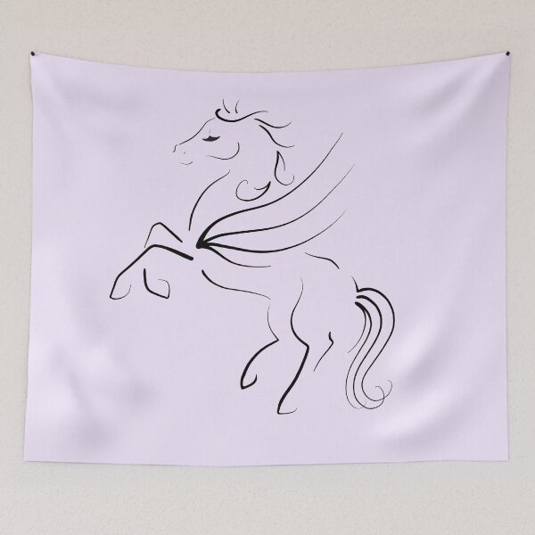 Item preview, Elegant Pegasus Outline With Eyelashes designed and sold by Lady-Lilac.