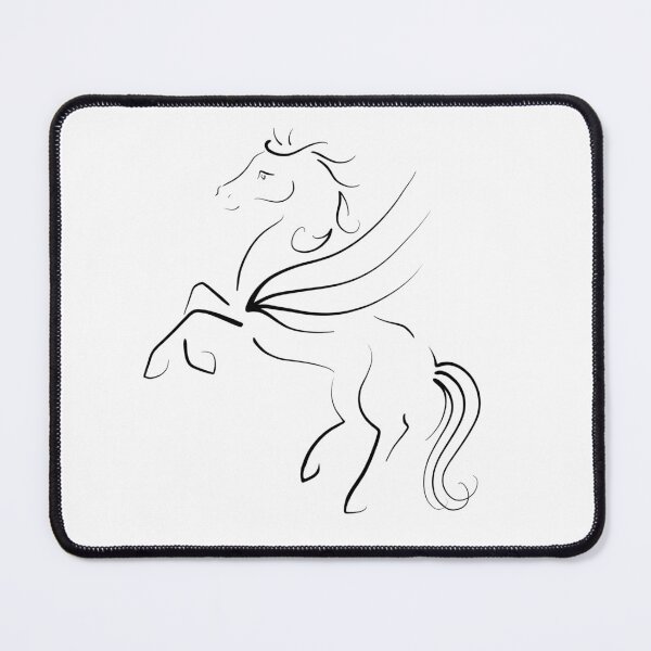 Item preview, Rearing Pegasus Outline With Eyelashes designed and sold by Lady-Lilac.