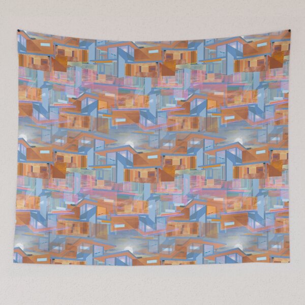 Item preview, Abstract Midcentury Architecture Pattern designed and sold by rhombusOnion.