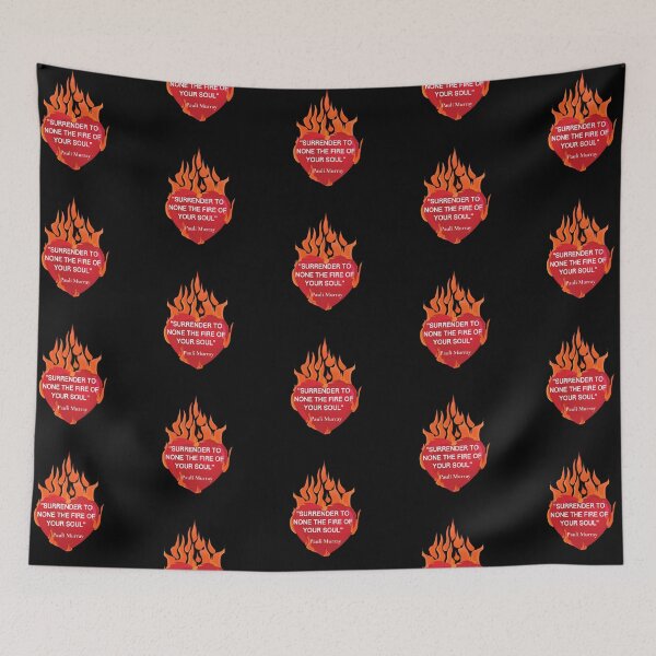 Item preview, "SURRENDER TO NONE THE FIRE OF YOUR SOUL"  heart with flames  designed and sold by CheekyGrace.