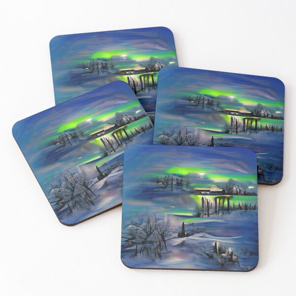 Item preview, Snowy Aurora designed and sold by Ethereal Lab AI.