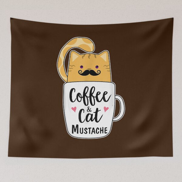 Item preview, coffee and cat mustache designed and sold by josephfanous.
