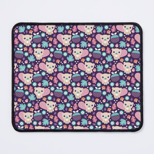 Item preview, Beaver Pattern, Beaver Cartoon, Fruit And Blossom Woodland designed and sold by graphic-genie.