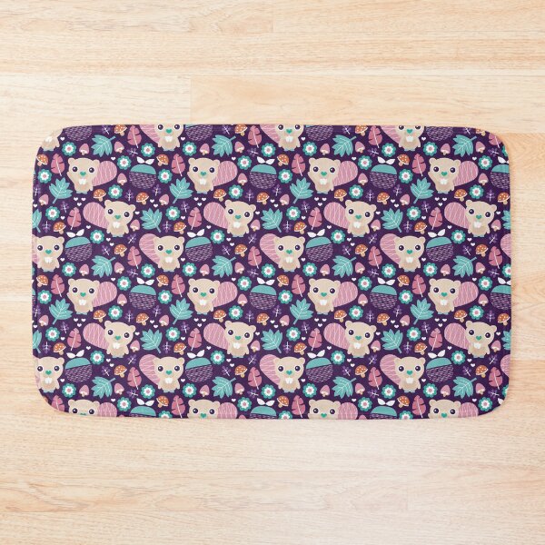 Item preview, Beaver Pattern, Beaver Cartoon, Fruit And Blossom Woodland designed and sold by graphic-genie.