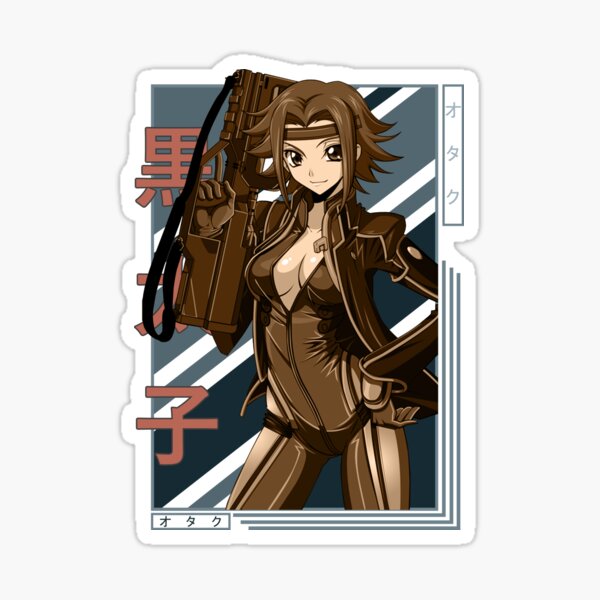 Kallen Stadtfeld Code Geass Kodo Giasu Retro Blue Brown Anime Design Sticker For Sale By 9438