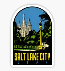 Salt Lake City Utah Weinlese-Reise-Abziehbild Sticker