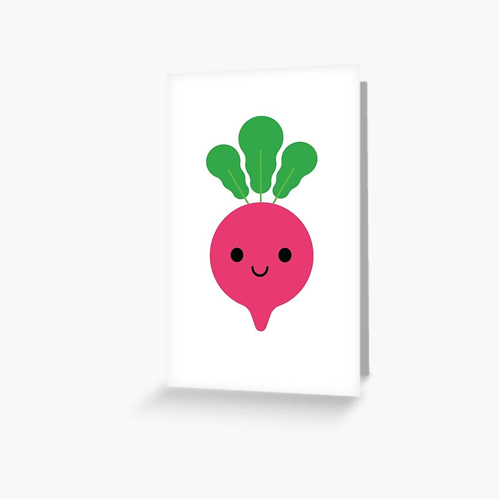 "Radish Emoji Happy Smiling Face" Greeting Card by teeandmee Redbubble