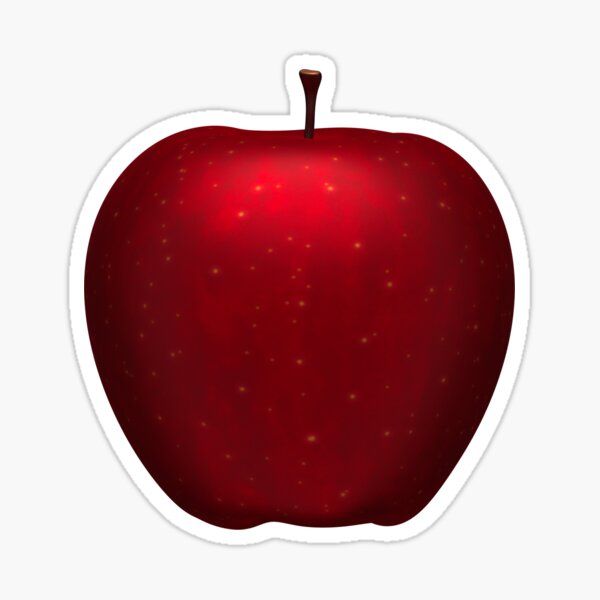 Sticker red apple 