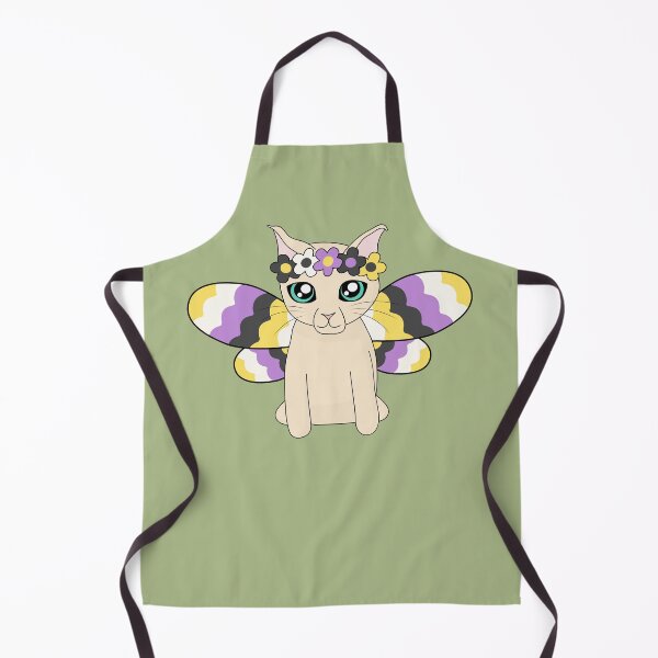 Item preview, Cottagecore Fairycore Kawaii Subtle Nonbinary Pride Cat Fairy designed and sold by cashewdays.