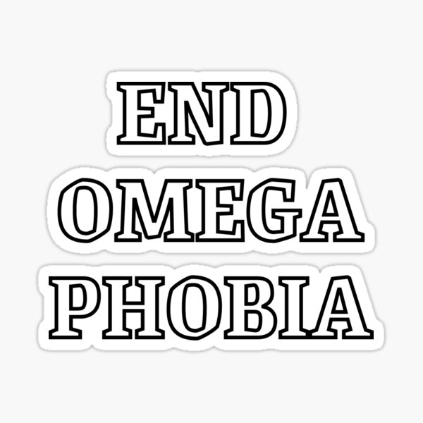 Artikel-Vorschau von Beenden Sie den Omega-Phobie-Omegaverse-Aufkleber, designt und verkauft von hobikage.