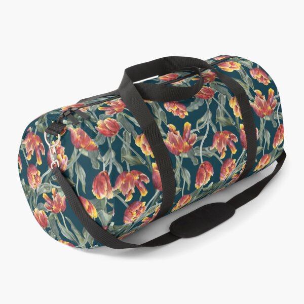 Item preview, Tulip Floral Pattern on Dark Green Background designed and sold by linime1984.