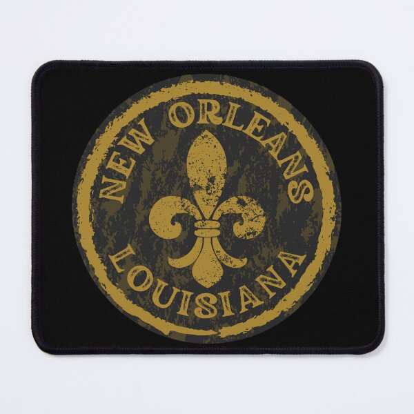 Item preview, NEW ORLEANS FLEUR DE LIS BLACK AND GOLD MEDALLION designed and sold by Mercurial Merkaba.