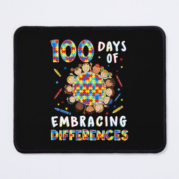 Item preview, Cute Autism Awareness Embrace Differences 100 Days Of School  designed and sold by OscarBernal.