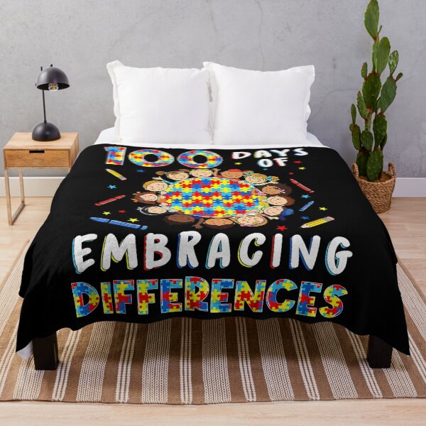 Item preview, Cute Autism Awareness Embrace Differences 100 Days Of School  designed and sold by OscarBernal.
