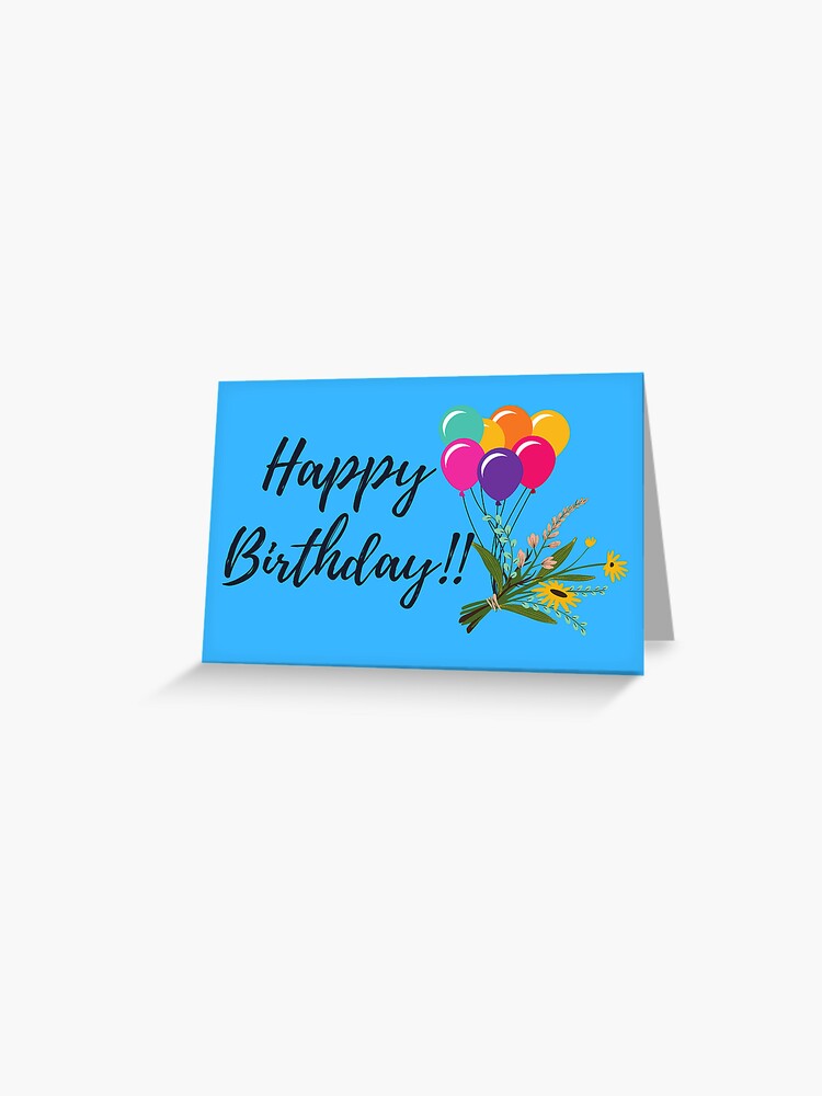 Happy Birthday Blue Balloon Stickers, Magnet