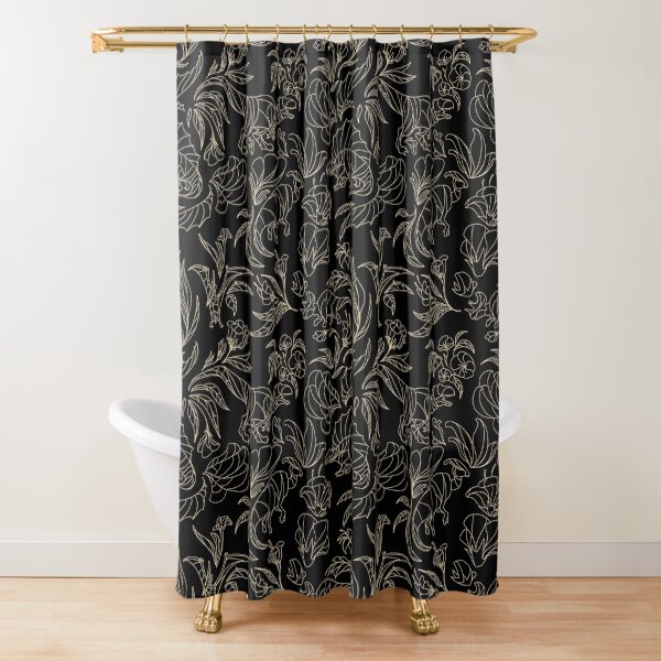 Item preview, Dinosaures cachés - Motif floral élégant - Noir et or designed and sold by tanimator.