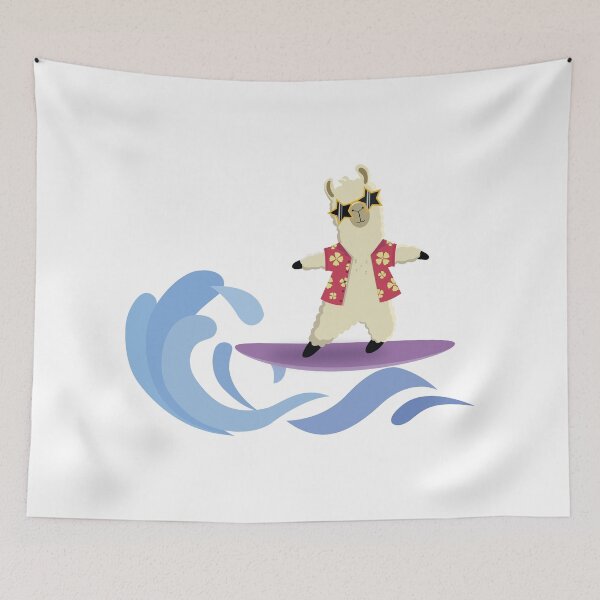 Item preview, Cool Llama Surfing On Wave  designed and sold by Peach-Design.