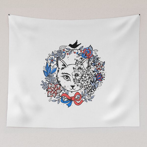 Item preview, vintage flower cat designed and sold by ENIGMAT-.