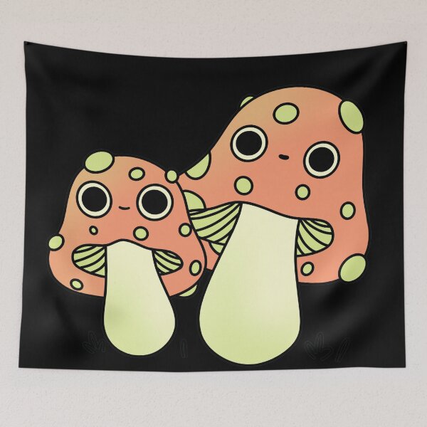 Item preview, cute orange kawaii fly agaric mushroom | cute kawaii art designed and sold by ArtisticThings1.