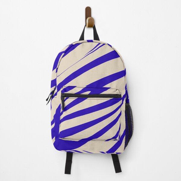 Item preview, Fluid Vibes Retro Aesthetic Swirl Abstract Pattern in Cobalt Blue and Beige designed and sold by kierkegaard.