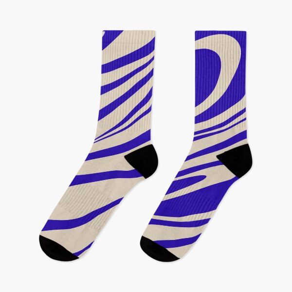 Item preview, Fluid Vibes Retro Aesthetic Swirl Abstract Pattern in Cobalt Blue and Beige designed and sold by kierkegaard.