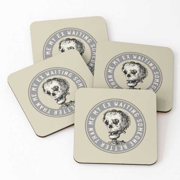 Item preview, My ex waiting for someone better than me - skull meme designed and sold by knappidesign.