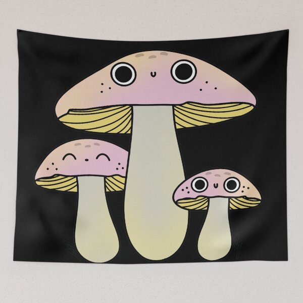 Item preview, small baby cute kawaii fly agaric mushrooms | cute kawaii art designed and sold by ArtisticThings1.