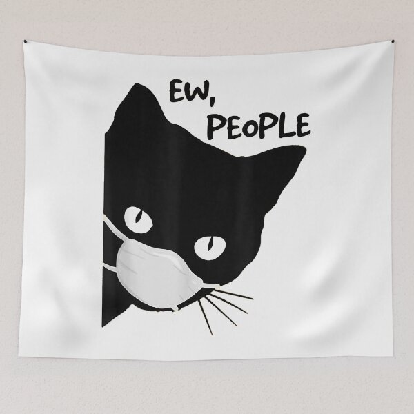 Item preview, Ew people - Black Cat Mask 2022 designed and sold by PedroxFigueroa.