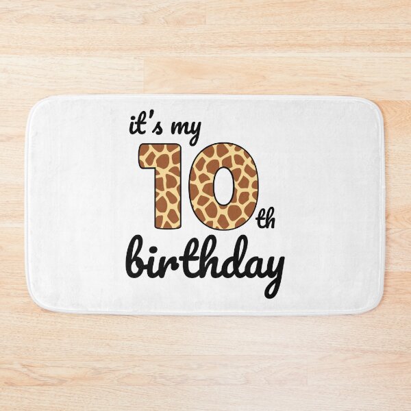 Item preview, Its my birthday, 10th Birthday Giraffe Print, Kid Giraffe 10th Birthday, 10 Years Old Wild Animal, Number Ten Safari Zoo designed and sold by singRsong.