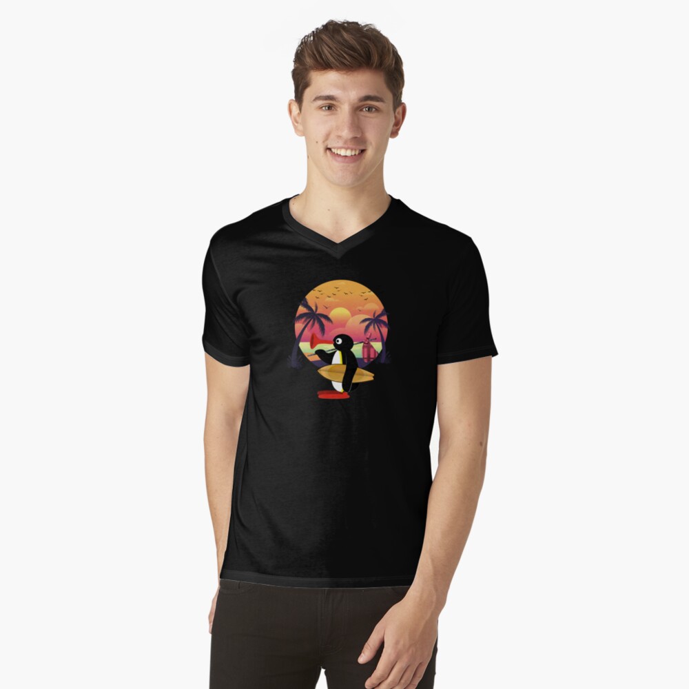 Vista previa del artículo con la obra «Camiseta de cuello en V», diseñado y vendido por Haujianras.