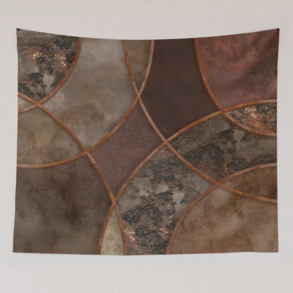 Item preview, Urban Texture Rusty Circles Abstract Art designed and sold by artsandsoul.
