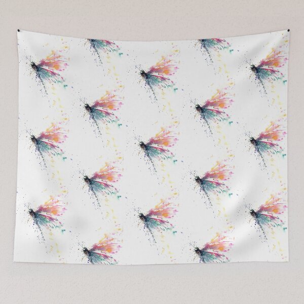 Item preview, Dragonfly watercolor splashing designed and sold by MatildaWatson.