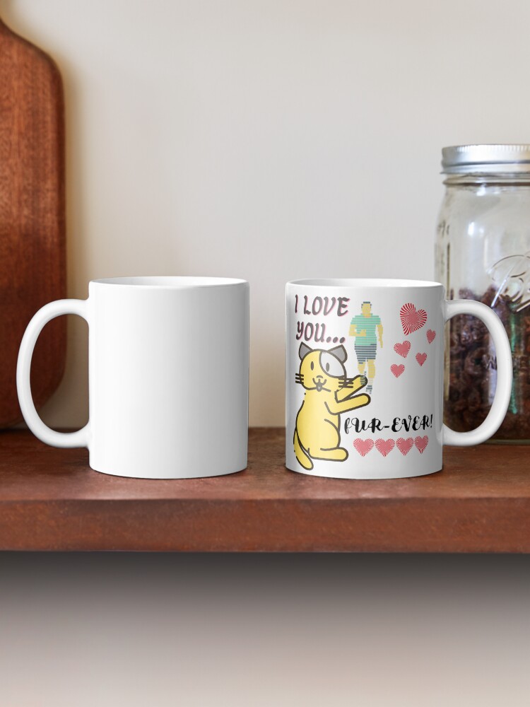 Thumbnail 2 of 6, Coffee Mug, I Love You... Fur-ever designed and sold by ArtsyWhiskers.