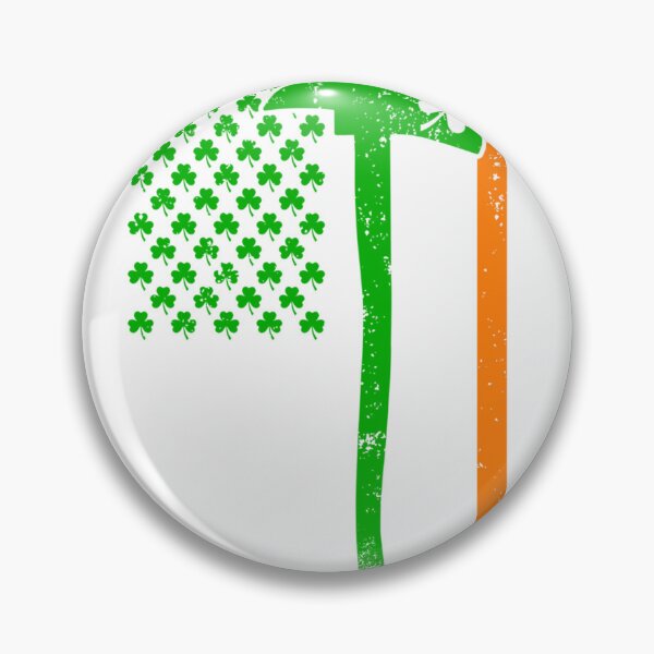 Artikelvorschau, Irische amerikanische Flagge Feuerwehrmann USA Shamrock St. Patricks Day Long Sleeve T-Shirt entworfen und verkauft von BandelFarica.