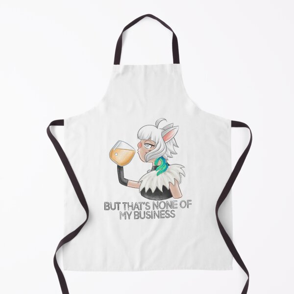 Yshtola Rhul from FF14 as Kermit the Frog Meme sipping tea - But thats none of my business Apron