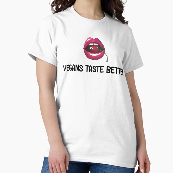Item preview, Vegans Taste Better women’s, Vegan Shirt Women, Dont Eat Anything That Poops, Vegan Sayings, retro v designed and sold by Tifani-Lynnea.