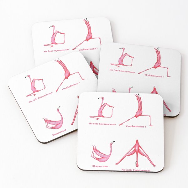 Item preview, Flamingo yoga art designed and sold by MatildaWatson.