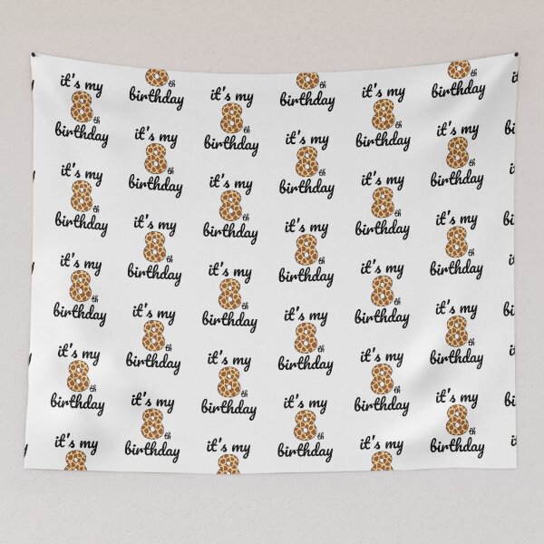 Item preview, Its my birthday, 8th Birthday Giraffe Print, Kid Giraffe 8th Birthday, 8 Years Old Wild Animal, Number Eight Safari Zoo designed and sold by singRsong.