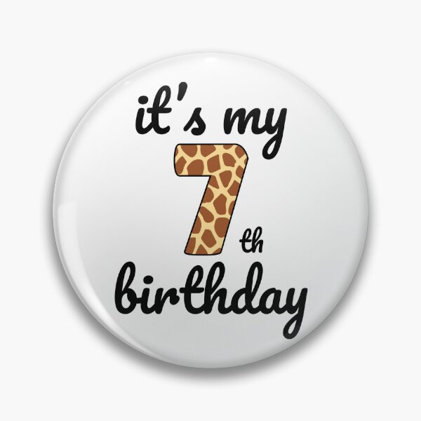 Item preview, Its my birthday, 7th Birthday Giraffe Print, Kid Giraffe 7th Birthday, 7 Years Old Wild Animal, Number Seven Safari Zoo designed and sold by singRsong.