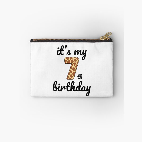 Item preview, Its my birthday, 7th Birthday Giraffe Print, Kid Giraffe 7th Birthday, 7 Years Old Wild Animal, Number Seven Safari Zoo designed and sold by singRsong.