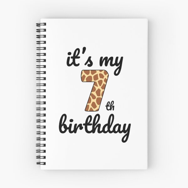 Item preview, Its my birthday, 7th Birthday Giraffe Print, Kid Giraffe 7th Birthday, 7 Years Old Wild Animal, Number Seven Safari Zoo designed and sold by singRsong.