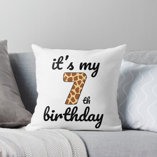 Item preview, Its my birthday, 7th Birthday Giraffe Print, Kid Giraffe 7th Birthday, 7 Years Old Wild Animal, Number Seven Safari Zoo designed and sold by singRsong.