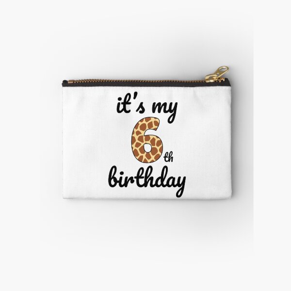 Item preview, Its my birthday, 6th Birthday Giraffe Print, Kid Giraffe 6th Birthday, 6 Years Old Wild Animal, Number Six Safari Zoo designed and sold by singRsong.