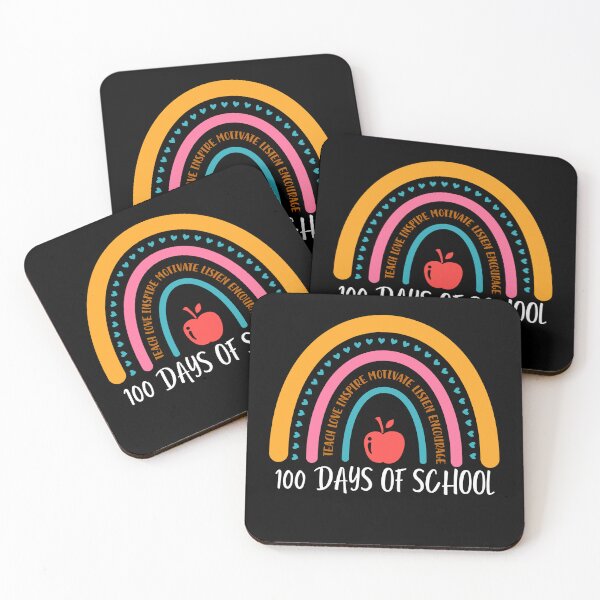 Item preview, 100 days of school (white text)- teacher - kindergarten, preschool, elementary, middle school designed and sold by CaitU.